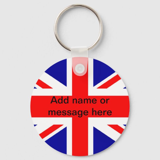 Union Jack  English flag British flag UK pom Key Ring (Front)