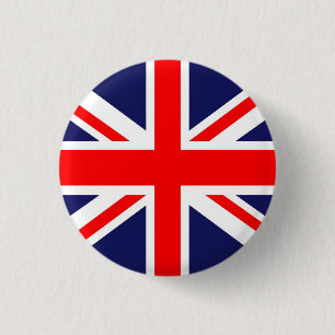 Union Jack flag 3 Cm Round Badge