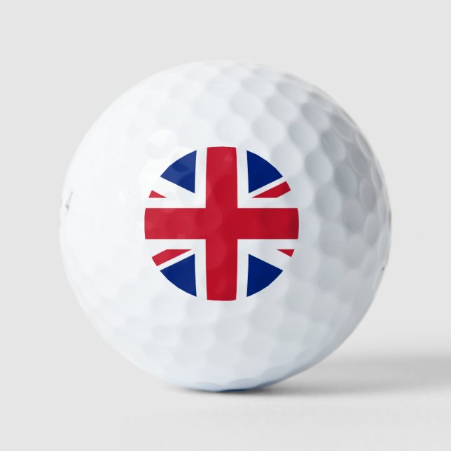 Union Jack Flag be6 gbcnt Golf Balls (Front)