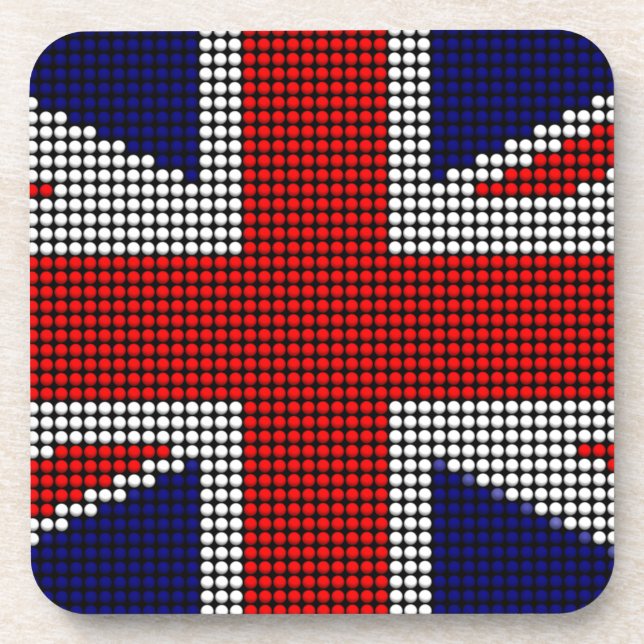 Union jack flag british flag coaster (Front)