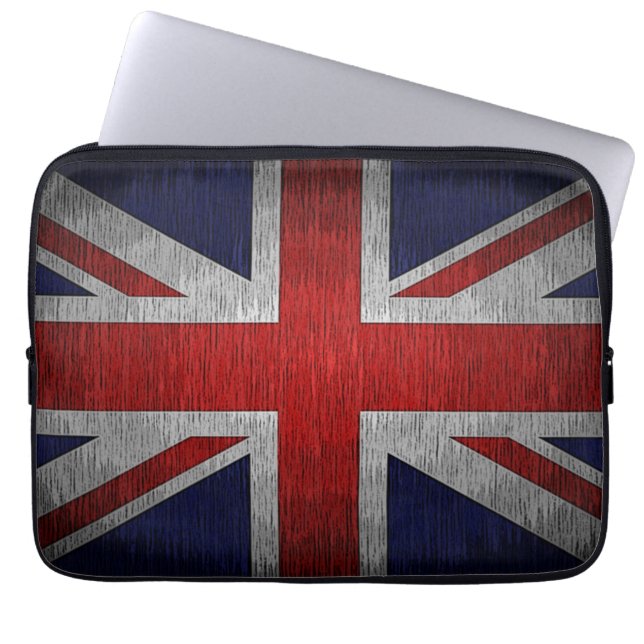 Union Jack Flag British Neoprene Laptop Sleeve (Front)