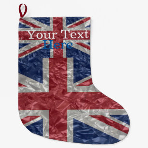 Union Jack Flag - Crinkled Large Christmas Stocking