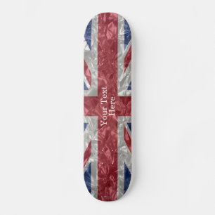 Union Jack Flag - Crinkled Skateboard