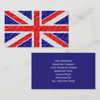 Union Jack Flag Design Business Card