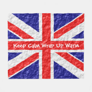 Union Jack Flag Design Fleece Blanket