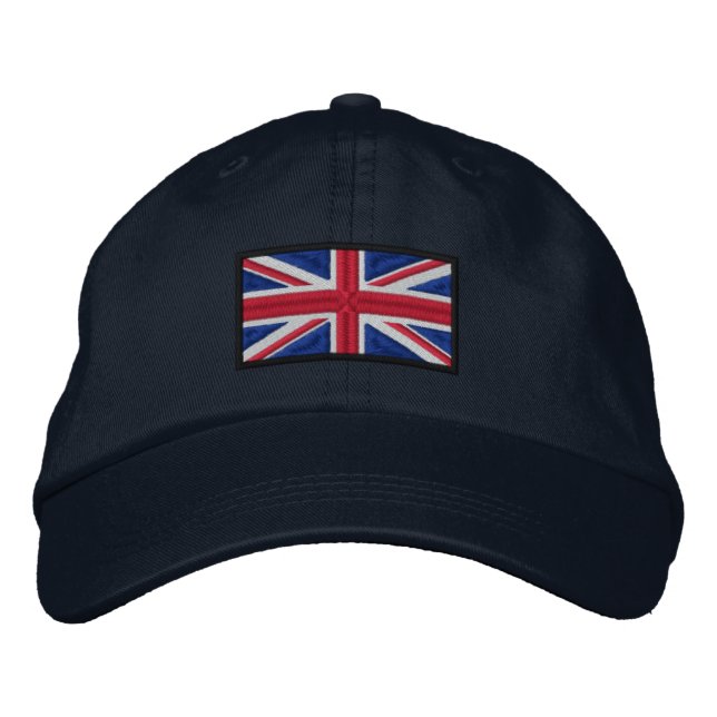 Union Jack Flag Embroidered Hat (Front)