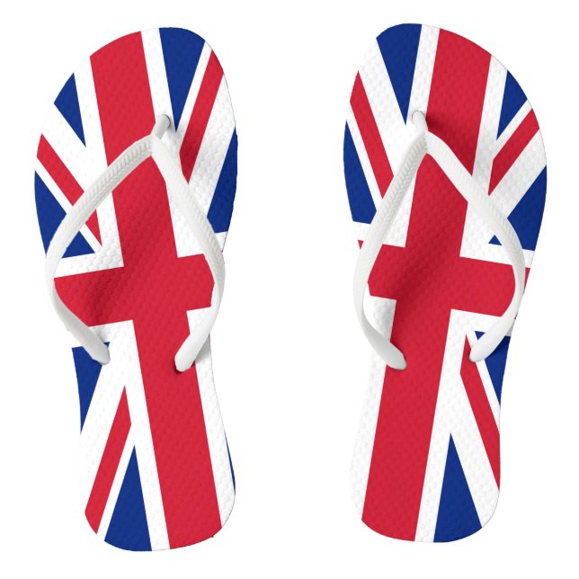 Union Jack Flag ffcnt Flip Flops (Footbed)