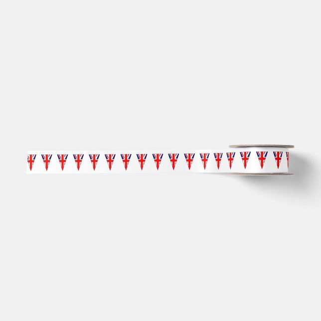 Union Jack Flag Flag As Bunting Triangle Satin Ribbon (Front)
