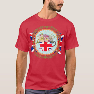 Union Jack Flag For Kids & Jubilee Teacup For Brit T-Shirt