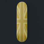 Union Jack/Flag Golds Skateboard<br><div class="desc">Union Flag (also known as the Union Jack),  British flag in gold tones.</div>