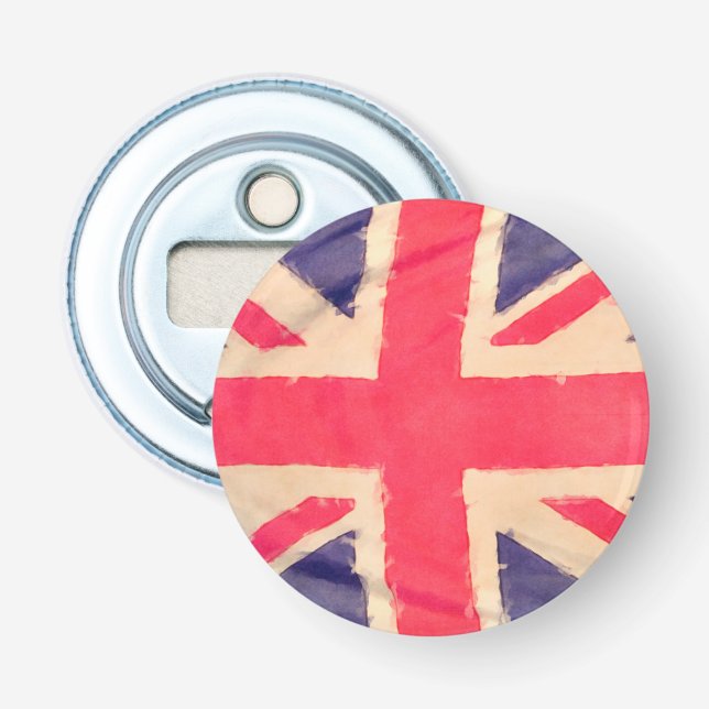 UNION JACK FLAG grunge Bottle Opener (Front)