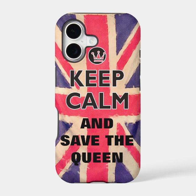 UNION JACK FLAG grunge / KEEP CALM + your text (Back)