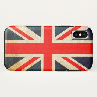 Union Jack Flag in Grunge iPhone X Case