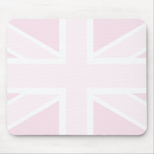 Union Jack Flag in Pink Mousepad