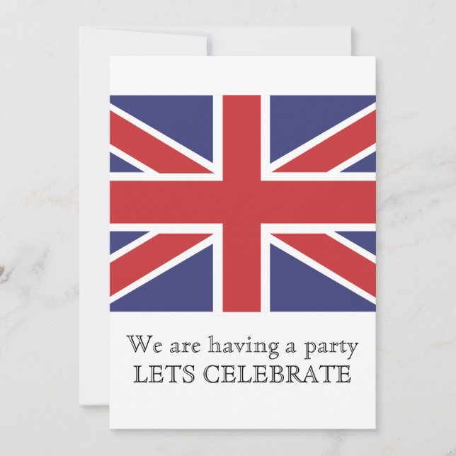 Union Jack Flag Invitation (Front)