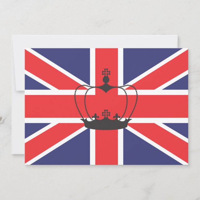 Union Jack Flag Invitation (Front)