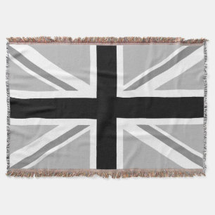 Union Jack/Flag Monochrome Throw Blanket