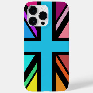 Union Jack/Flag Multicolored+Black Design Case-Mate iPhone 14 Pro Max Case