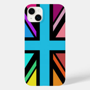 Union Jack/Flag Multicolored+Black Design Case-Mate iPhone 14 Plus Case