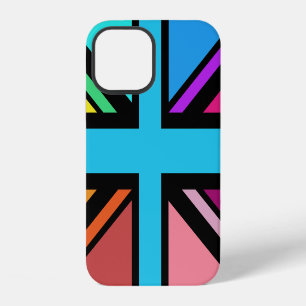 Union Jack/Flag Multicolored+Black Design iPhone 12 Case