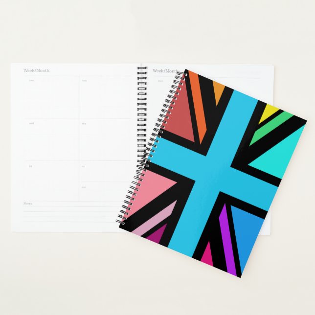 Union Jack/Flag Multicolored+Black Design Planner (Display)