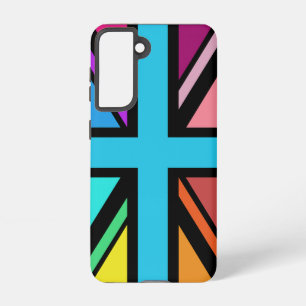 Union Jack/Flag Multicolored+Black Design Samsung Galaxy Case