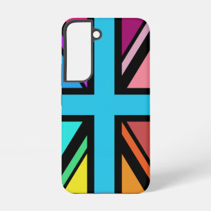 Union Jack/Flag Multicolored+Black Design Samsung Galaxy Case