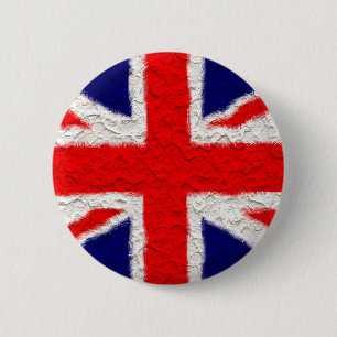 Union jack flag national country 6 cm round badge