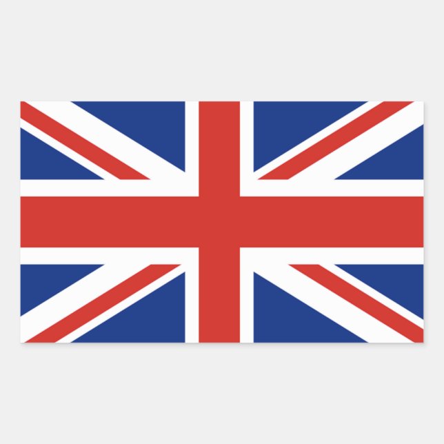 Union Jack - Flag of Great Britain Rectangular Sticker (Front)