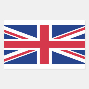 Union Jack flag of the UK - Authentic version Rectangular Sticker