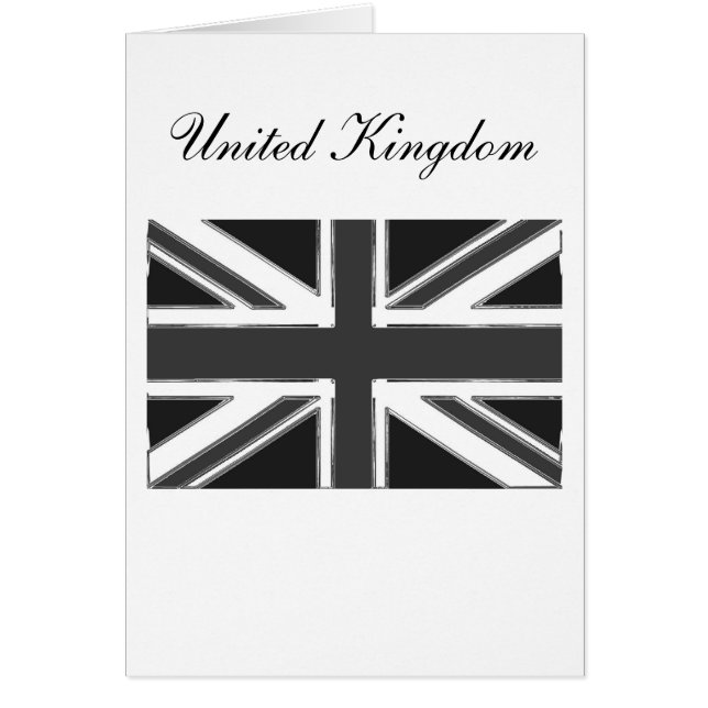 Union Jack flag of the UK - Chrome (Front)