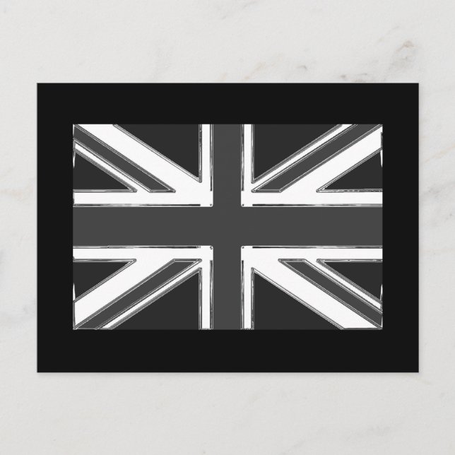 Union Jack flag of the UK - Chrome Postcard (Front)