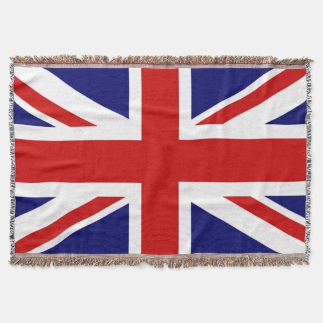 Union Jack Flag of the United Kingdom Throw Blanket (Front)