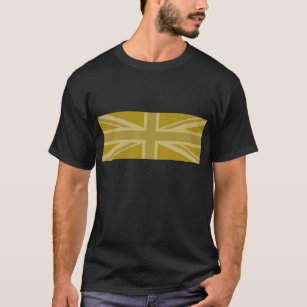 Union Jack/Flag (Panel) Golds T-Shirt