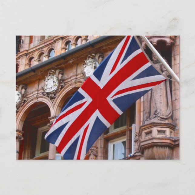 union jack flag postcard (Front)