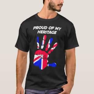Union Jack Flag Printed Palm T-Shirt