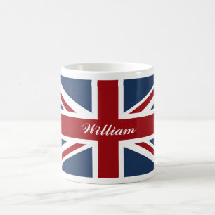 Union Jack Flag Red White and Blue Coffee Mug