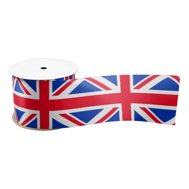 Union Jack Flag Ribbon Satin Ribbon (Spool)