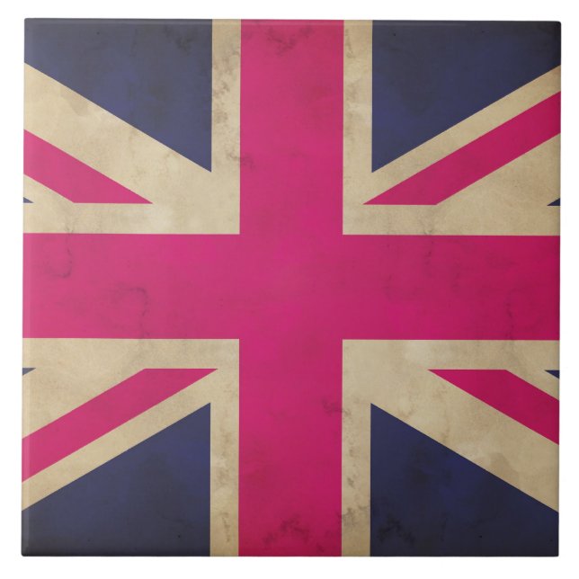 Union Jack Flag Tile/Trivet Tile (Front)