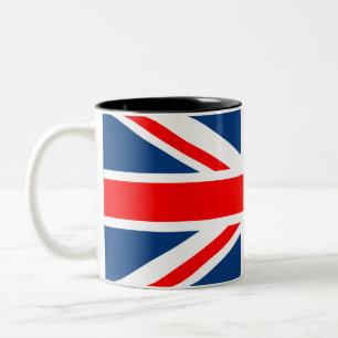 Union Jack Flag Two-Tone Coffee Mug
