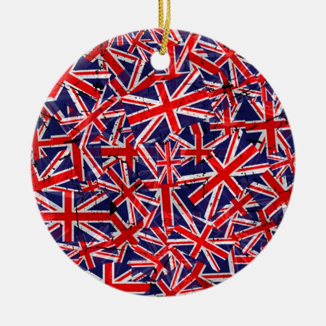 Union Jack Flag | UK Flag | British Flag |  Ceramic Tree Decoration (Front)