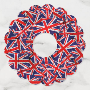 Union Jack Flag   UK Flag   British Flag     Wine Glass Tag