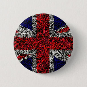 Union jack flag uk patriotic 6 cm round badge