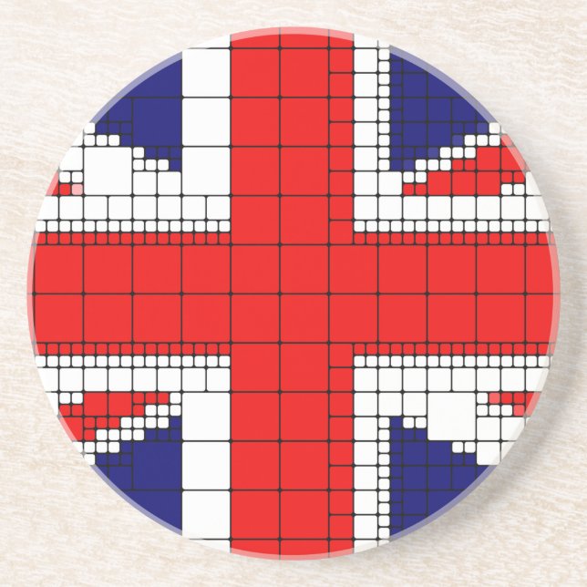 Union jack flag uk patriotic coaster (Front)
