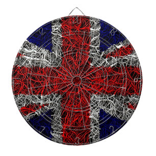 Union jack flag uk patriotic dartboard