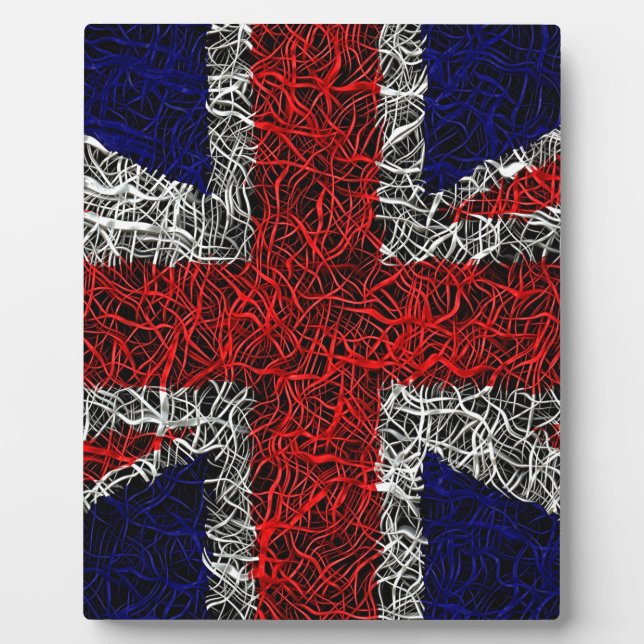 Union jack flag uk patriotic plaque (Front)