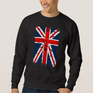 Union Jack Flag Uk United Kingdom Great Britain Br Sweatshirt