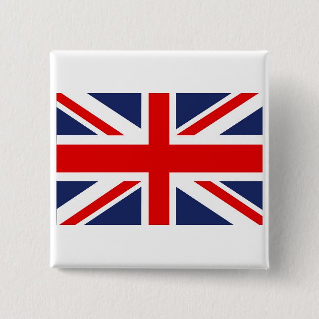 Union Jack Flag-United Kingdom 15 Cm Square Badge (Front)