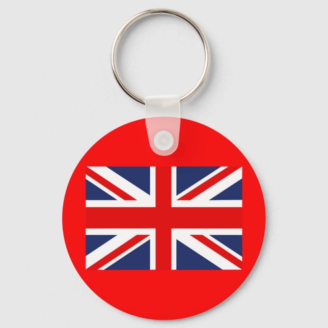 Union Jack Flag-United Kingdom Key Ring (Front)