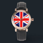 Union Jack Flag Watch<br><div class="desc">Women's watch with image of the Union Jack Flag,  in red,  white and blue.</div>